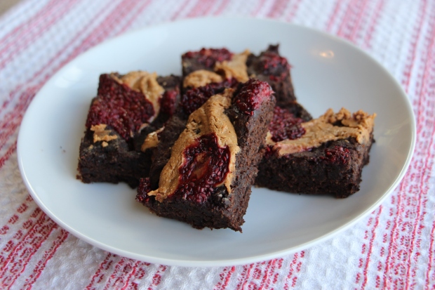Almond butter jelly brownies